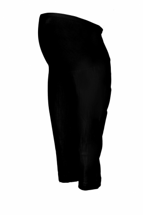 Be MaaMaa Těhotenské 3/4 kalhoty s elastickým pásem - černé, vel. XXL