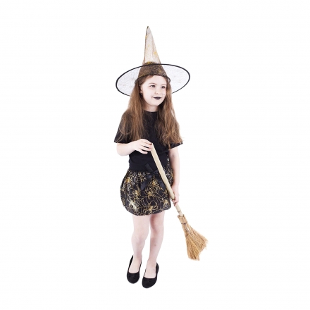 Dětský kostým čarodějnice tutu sukně s kloboukem