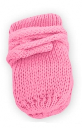 Kojenecké rukavičky pletené, zimní - růžové/malinové, Baby Nellys