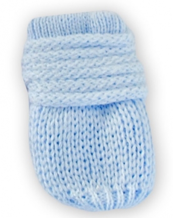 Zimní pletené kojenecké rukavičky - sv. modré, Baby Nellys
