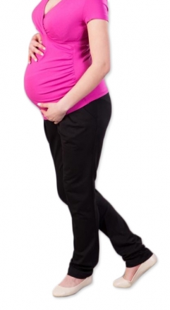 Těhotenské kalhoty/tepláky Gregx, Awan s kapsami - černé, vel. XS