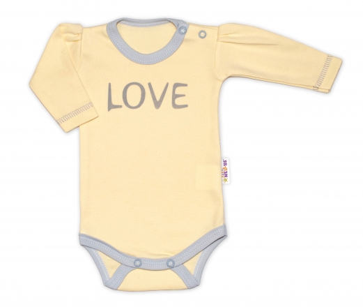 Body dlouhý rukáv Love - žluté