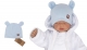 Dvouvrstvá bavlněná čepička LOVE TEDDY, sv. modrá