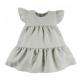 EEVI Dívčí šaty s volánky Nature - khaki, vel. 86