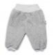Baby Nellys Kojenecké chlupáčkové tepláčky Cute Bunny - šedé, vel. 62
