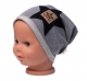 Dětská čepice bavlna, Baby Star, Baby Nellys, šedá, vel. 104/134