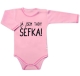 Body dlouhý rukáv s vtipným textem Baby Nellys, Já jsem tady ŠÉFKA! 