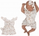 Body s nohavičkami kr. rukáv + čelenka, mušelín, 2D sada, Z&Z, bílá, vel. 80