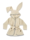 Dětský mušelínový župan s oušky Bunny - béžový