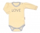 Body dlouhý rukáv Love - žluté
