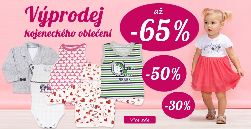 Nádherné kolekce se slevou až 65% !! Neváhejte a pořiďte si top kousky pro své děti.